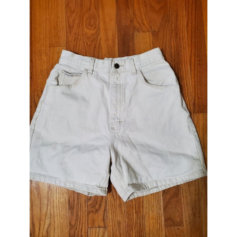 Vintage Lee Denim White Shorts Women's Size 10 Med 26" Waist